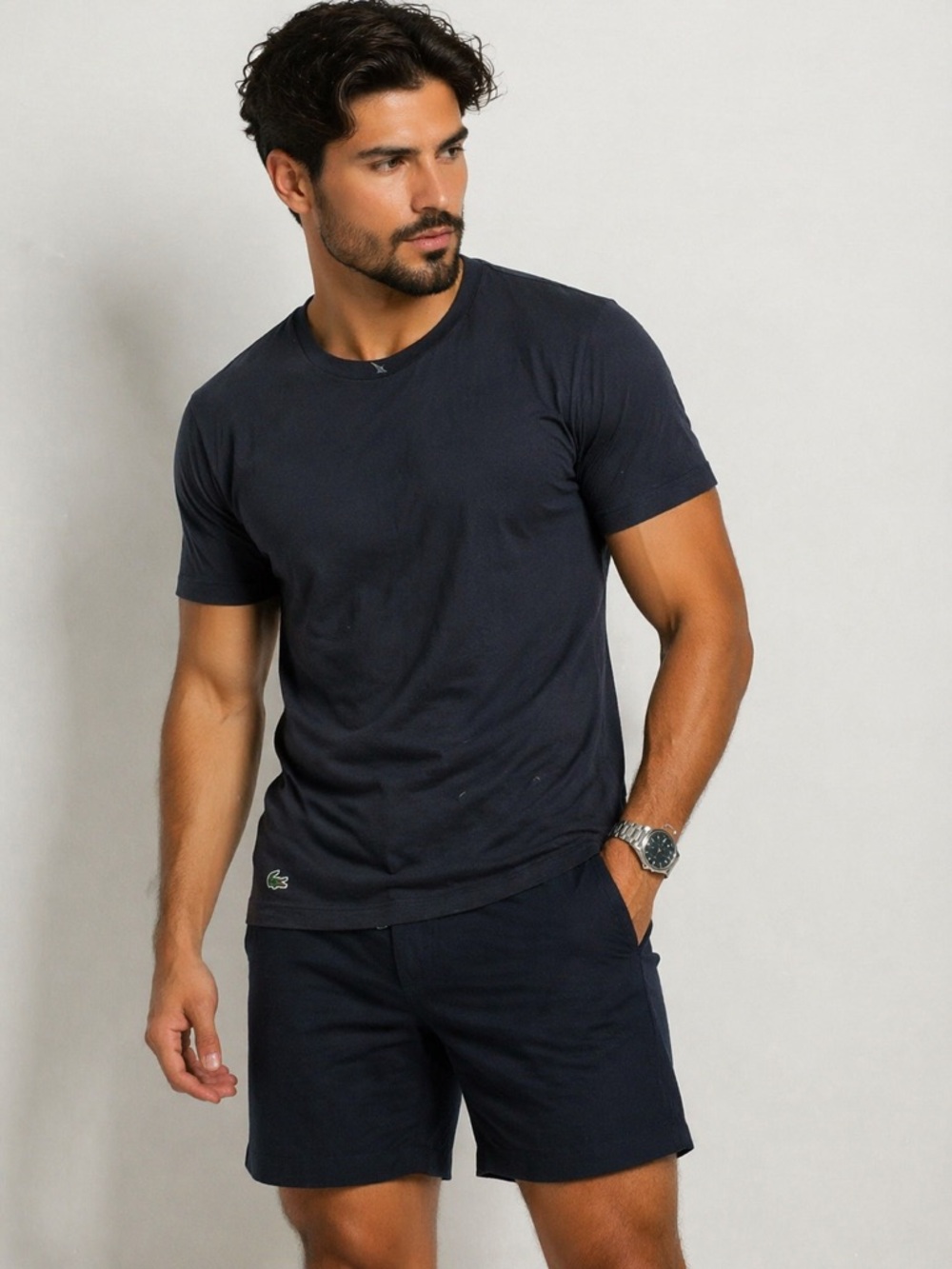 Lacoste T-Shirt Mens Medium Short Sleeve Black Regular Fit Cotton